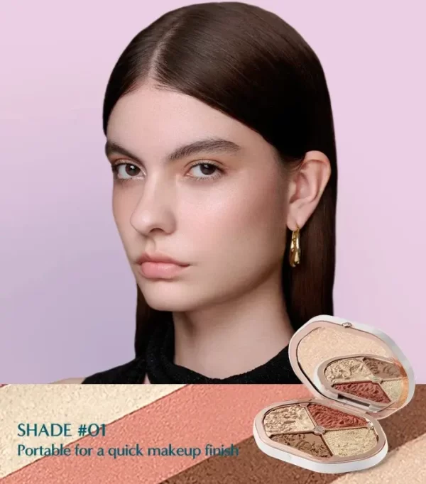 Палітра для контурування Florasis Eastern Beasts Sculpting Makeup Palette Ode to Embroidery - Зображення 4